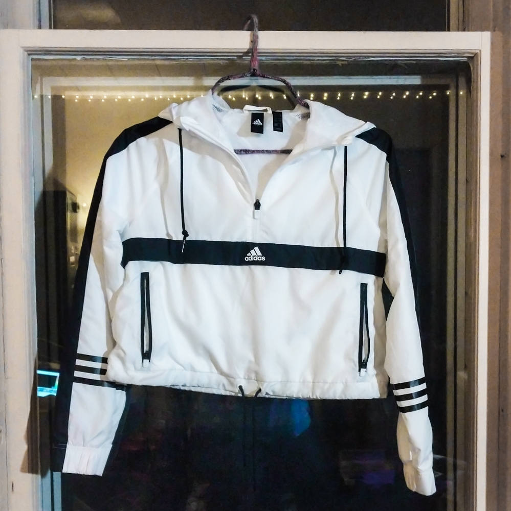 Adidas Cropped Windbreaker - XS